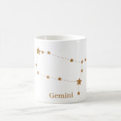 Modern Zodiac Sign Gold Gemini | Element Air Koffiemok (Center)