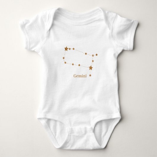 Modern Zodiac Sign Gold Gemini | Element Air Romper (Voorkant)