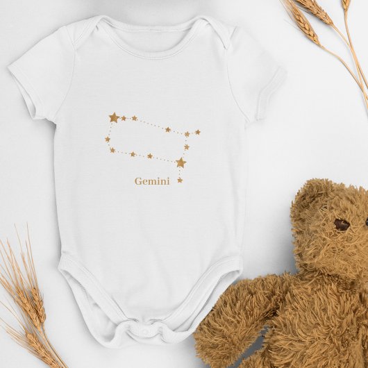 Modern Zodiac Sign Gold Gemini | Element Air Romper