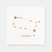 Modern Zodiac Sign Gold Gemini | Element Air Servet (Voorkant)