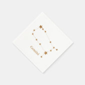 Modern Zodiac Sign Gold Gemini | Element Air Servet (Hoek)