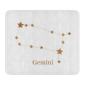 Modern Zodiac Sign Gold Gemini | Element Air Snijplank (Voorkant)