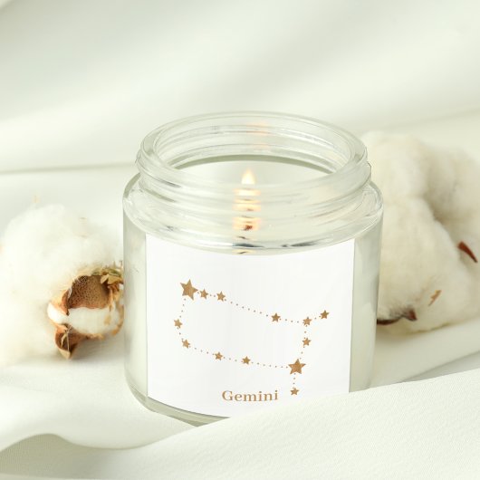 Modern Zodiac Sign Gold Gemini | Element Air Vierkante Sticker