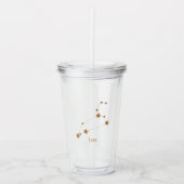 Modern Zodiac Sign Gold Leo | Element Fire Acryl Drinkbeker (Voorkant)