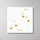 Modern Zodiac Sign Gold Leo | Element Fire Canvas Afdruk (Voorkant)