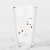 Modern Zodiac Sign Gold Leo | Element Fire Glas (Voorkant)