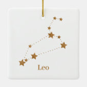 Modern Zodiac Sign Gold Leo | Element Fire Keramisch Ornament (Achterkant)