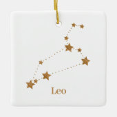 Modern Zodiac Sign Gold Leo | Element Fire Keramisch Ornament (Voorkant)