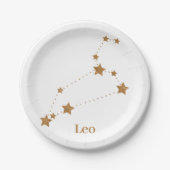 Modern Zodiac Sign Gold Leo | Element Fire Papieren Bordje (Voorkant)