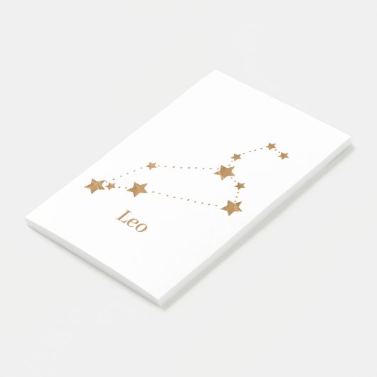 Modern Zodiac Sign Gold Leo | Element Fire Post-it® Notes (Schuin)