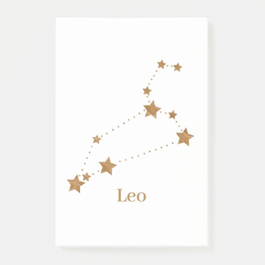 Modern Zodiac Sign Gold Leo | Element Fire Post-it® Notes (Voorkant)