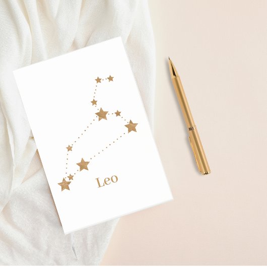 Modern Zodiac Sign Gold Leo | Element Fire Post-it® Notes