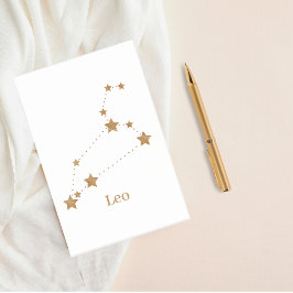 Modern Zodiac Sign Gold Leo | Element Fire Post-it® Notes