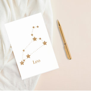 Modern Zodiac Sign Gold Leo Element Fire Post-it® Notes