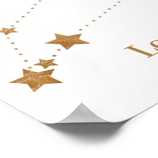 Modern Zodiac Sign Gold Leo | Element Fire Poster (Hoek)