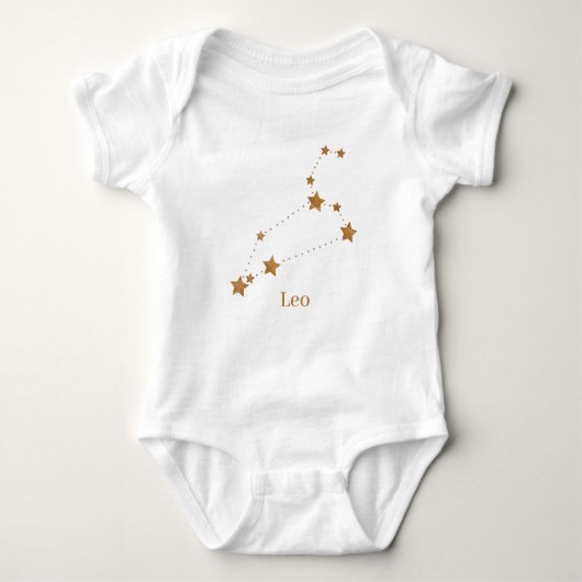 Modern Zodiac Sign Gold Leo | Element Fire Romper (Voorkant)