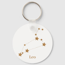 Modern Zodiac Sign Gold Leo | Element Fire Sleutelhanger