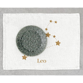 Modern Zodiac Sign Gold Leo | Element Fire Theedoek