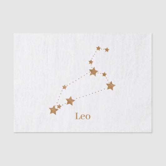 Modern Zodiac Sign Gold Leo | Element Fire Tissuepapier (Voorkant)