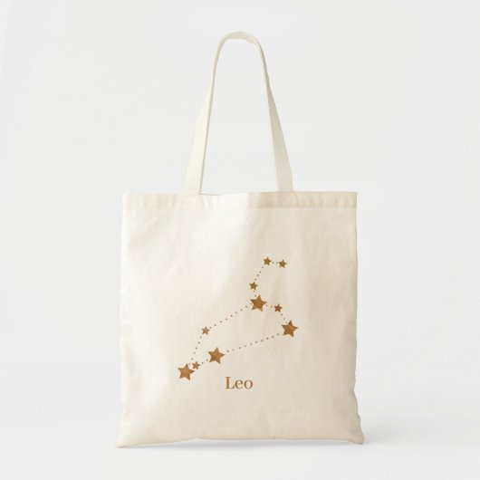 Modern Zodiac Sign Gold Leo | Element Fire Tote Bag (Voorkant)