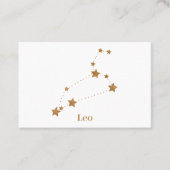 Modern Zodiac Sign Gold Leo | Element Fire Visitekaartje (Voorkant)