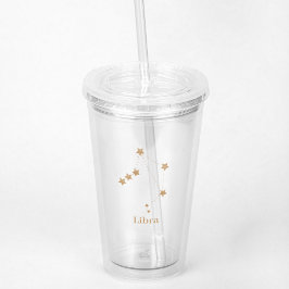 Modern Zodiac Sign Gold Libra | Element Air Acryl Drinkbeker