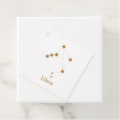 Modern Zodiac Sign Gold Libra | Element Air Bedankjes Labels (In situ)