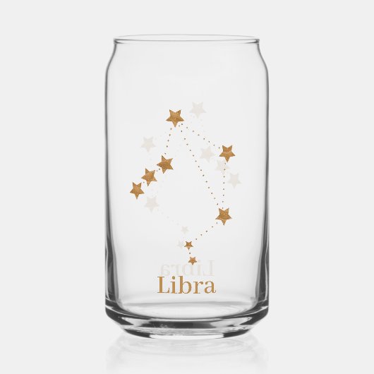 Modern Zodiac Sign Gold Libra | Element Air Blikvorm Glas (Voorkant)