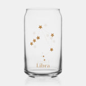 Modern Zodiac Sign Gold Libra | Element Air Blikvorm Glas (Achterkant)