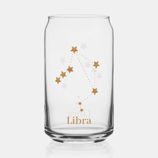 Modern Zodiac Sign Gold Libra | Element Air Blikvorm Glas (Achterkant)