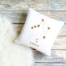 Modern Zodiac Sign Gold Libra | Element Air Buitenkussen