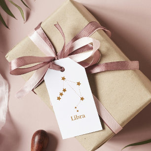 Modern Zodiac Sign Gold Libra   Element Air Cadeaulabel