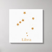 Modern Zodiac Sign Gold Libra | Element Air Canvas Afdruk (Voorkant)