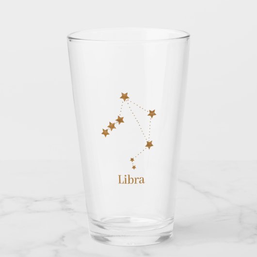 Modern Zodiac Sign Gold Libra | Element Air Glas (Voorkant)