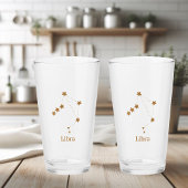 Modern Zodiac Sign Gold Libra | Element Air Glas