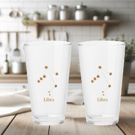 Modern Zodiac Sign Gold Libra | Element Air Glas
