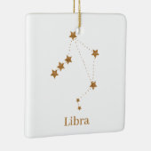 Modern Zodiac Sign Gold Libra | Element Air Keramisch Ornament (Rechts)