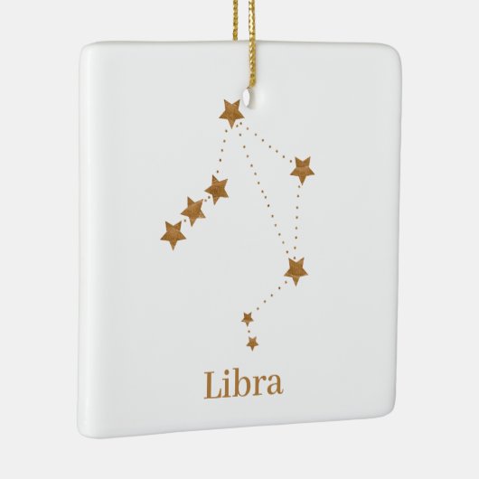 Modern Zodiac Sign Gold Libra | Element Air Keramisch Ornament (Rechts)