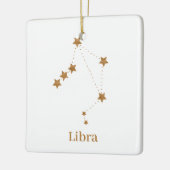 Modern Zodiac Sign Gold Libra | Element Air Keramisch Ornament (Links)