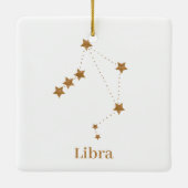 Modern Zodiac Sign Gold Libra | Element Air Keramisch Ornament (Achterkant)