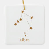 Modern Zodiac Sign Gold Libra | Element Air Keramisch Ornament (Voorkant)