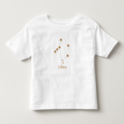 Modern Zodiac Sign Gold Libra | Element Air Kinder Shirts (Voorkant)