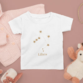 Modern Zodiac Sign Gold Libra | Element Air Kinder Shirts