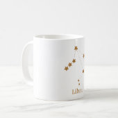 Modern Zodiac Sign Gold Libra | Element Air Koffiemok (Voorkant links)