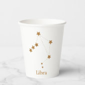 Modern Zodiac Sign Gold Libra | Element Air Papieren Bekers (Voorkant)