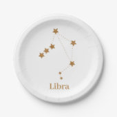 Modern Zodiac Sign Gold Libra | Element Air Papieren Bordje (Voorkant)