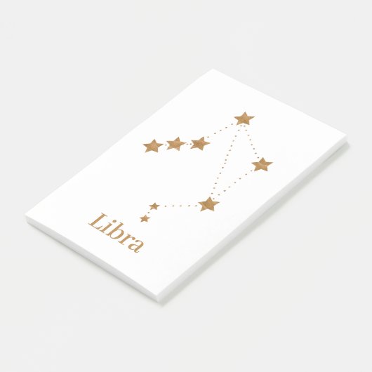 Modern Zodiac Sign Gold Libra | Element Air Post-it® Notes (Schuin)