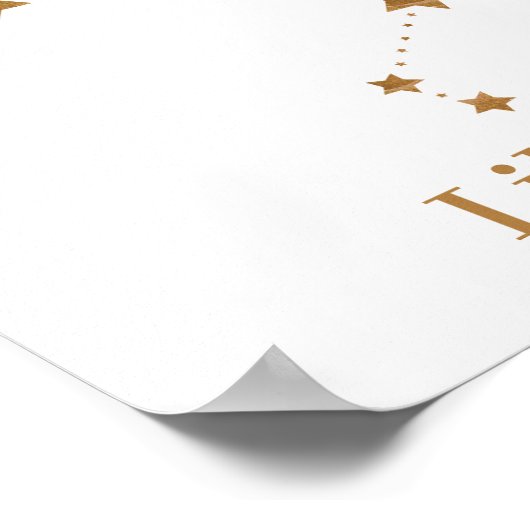 Modern Zodiac Sign Gold Libra | Element Air Poster (Hoek)