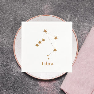Modern Zodiac Sign Gold Libra   Element Air Servet