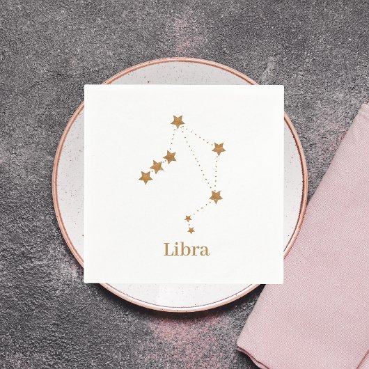 Modern Zodiac Sign Gold Libra | Element Air Servet
